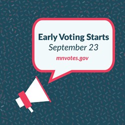 Early Voting Starts September 23, mnvotes.gov