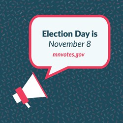 Election Day is November 8, mnvotes.gov